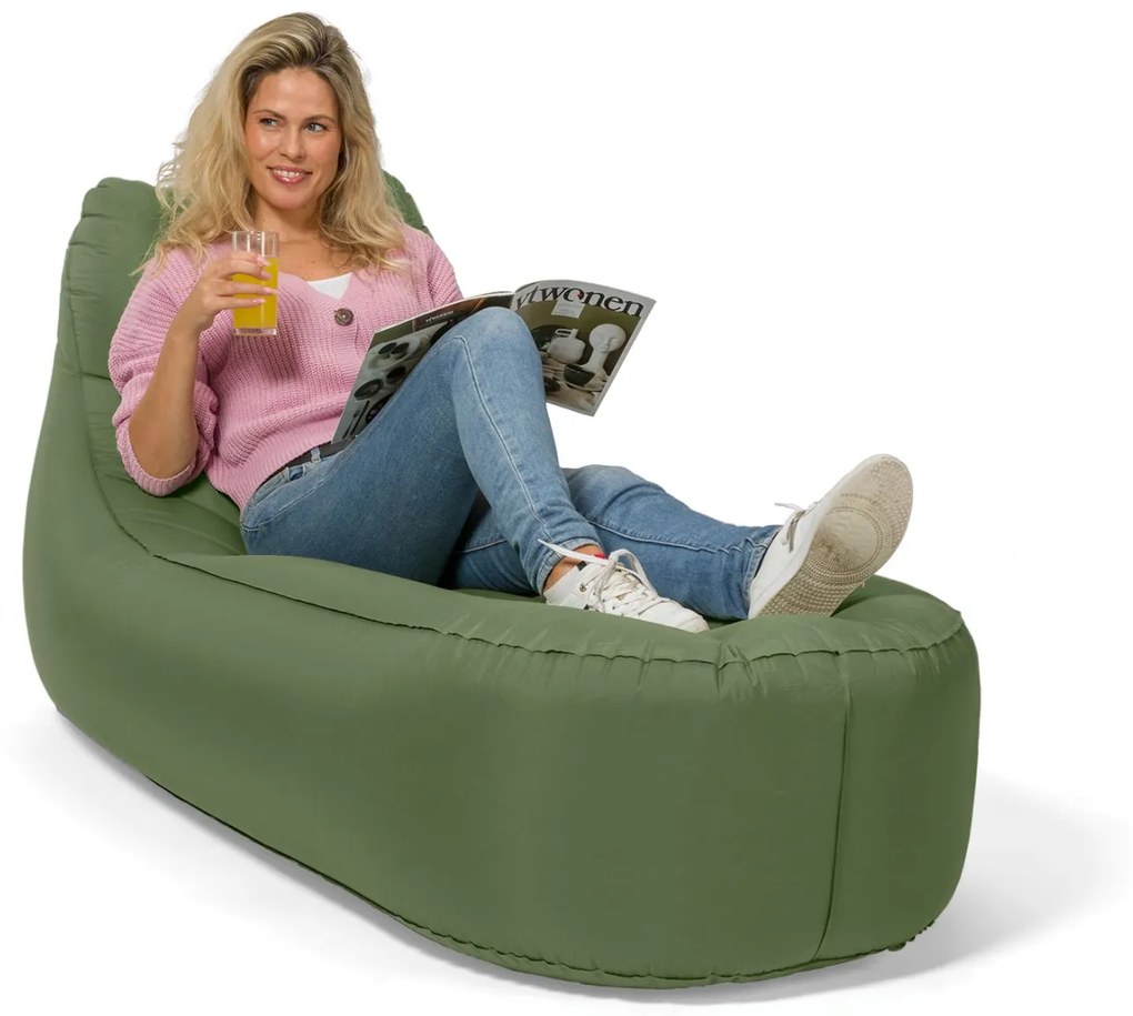 Opblaasbare Zitzak Lounger - Army Green