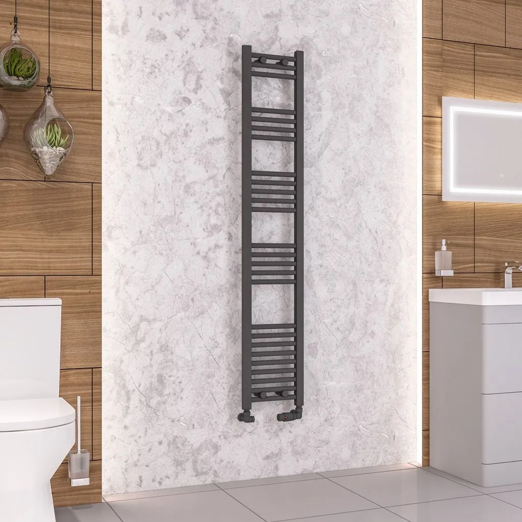 Eastbrook Wendover handdoekradiator 30x160cm 516W antraciet mat