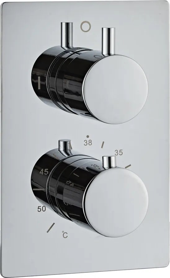 Saniclear Talpa inbouwregendouche 30cm met vierkante massagejets en plafondarm chroom