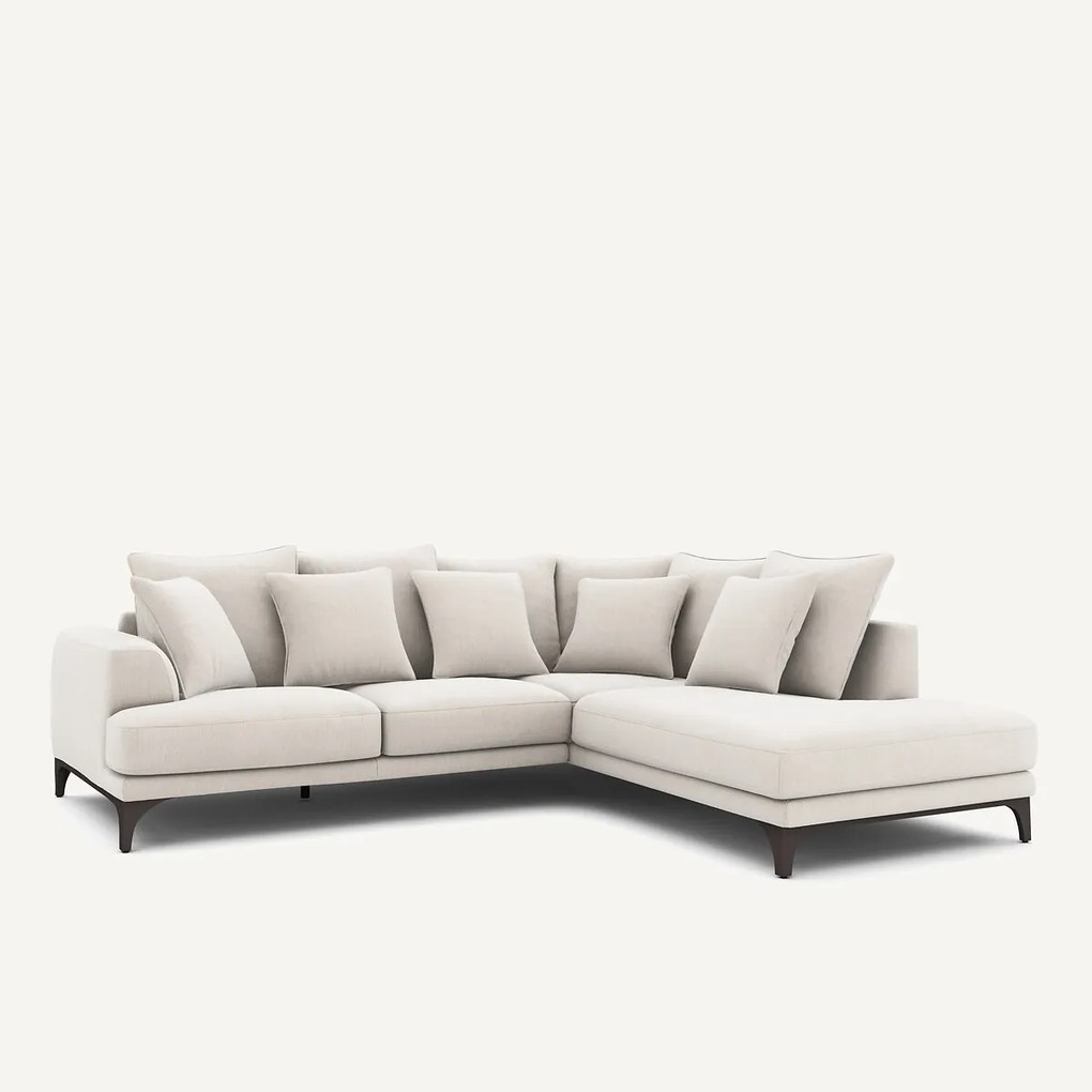 Hoekbank in chenille fluweel, ARMENTO