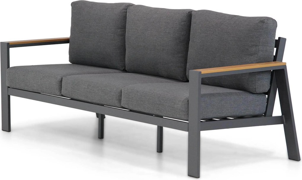 Stoel en Bank Loungeset 5 personen Aluminium/polywood Grijs Domani Furniture Roseto