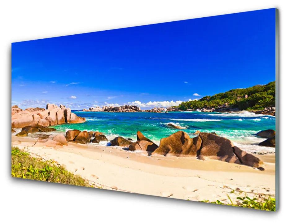 Foto op plexiglas Strand zee landschap 100x50 cm
