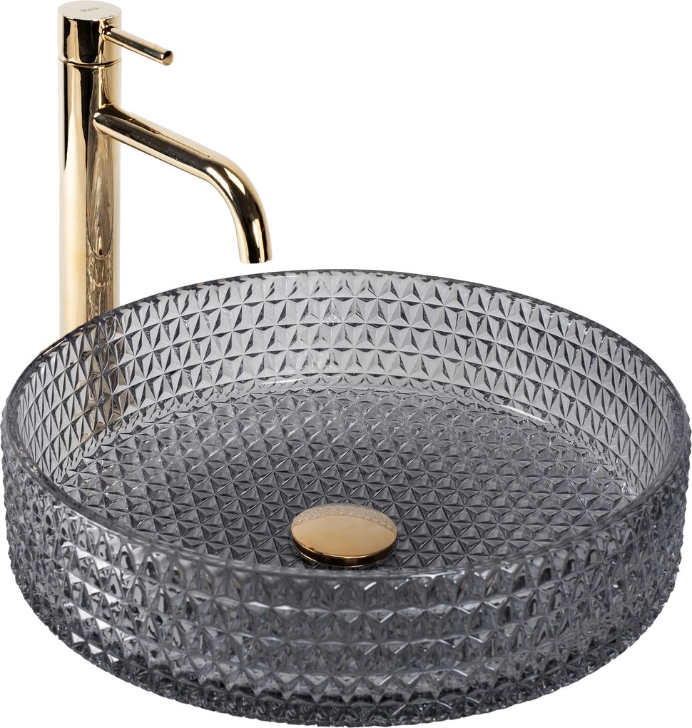 Opzetwastafel Rea Cristal Grey 39