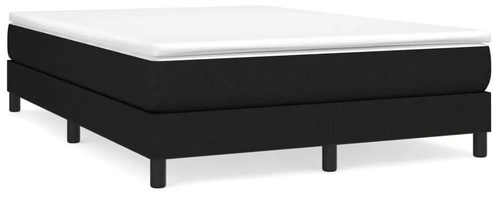 vidaXL Bedframe zonder matras stof zwart 140x200 cm
