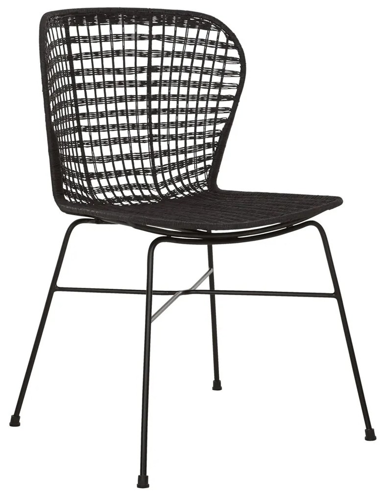 Must Living Bahamas Retro Eetkamerstoel Loom Zwart