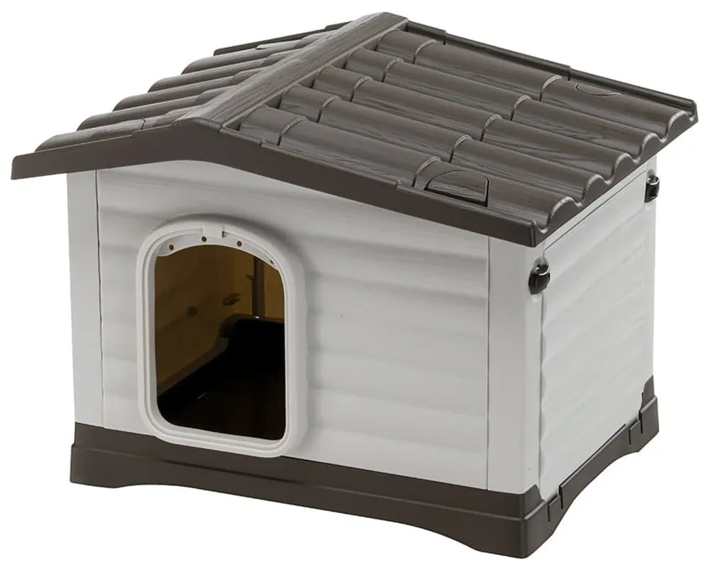 Ferplast Hondenhok Dogvilla 60 58x48x44 cm grijs