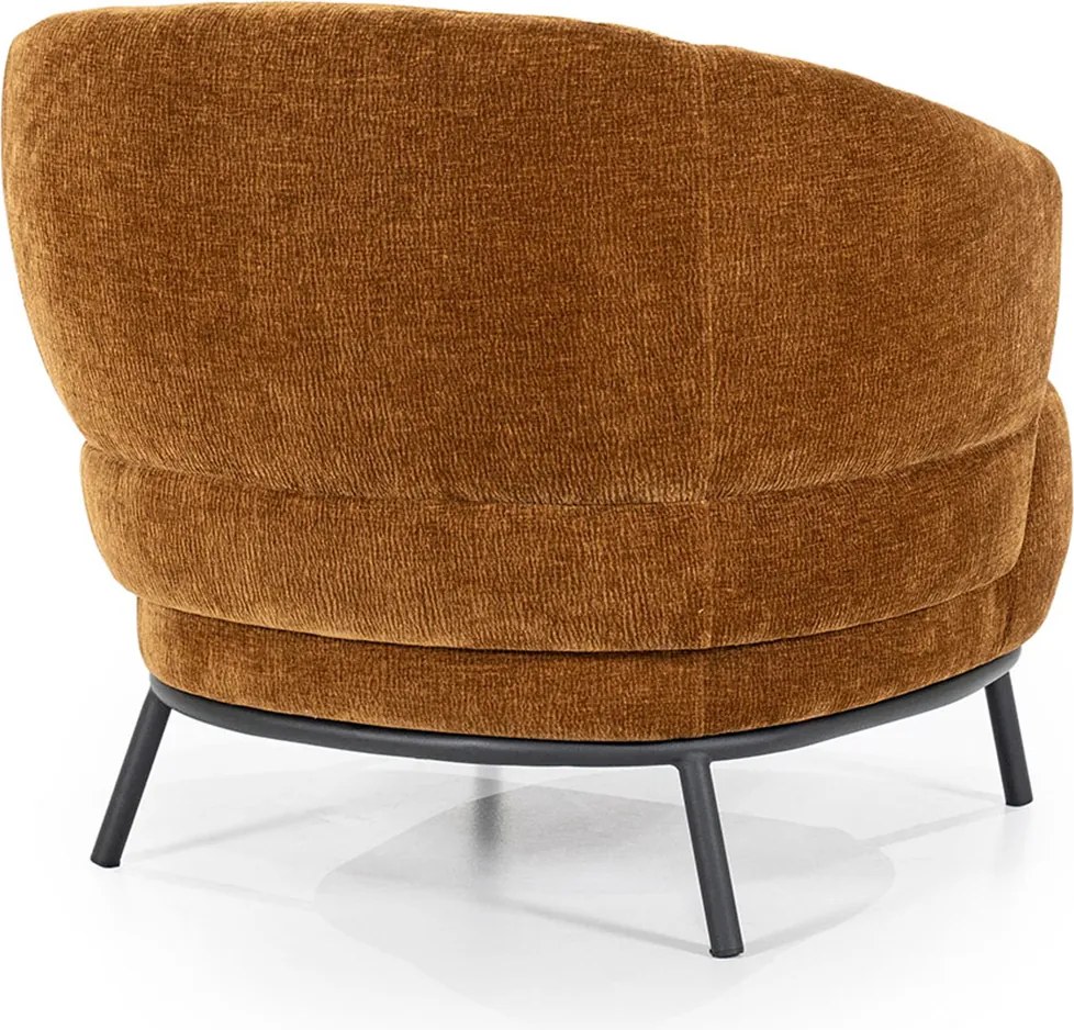Zachte Fauteuil Met Ronde Rug Mosterd