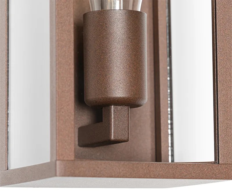 Industriële wandlamp roestbruin 26 cm IP44  - Charlois