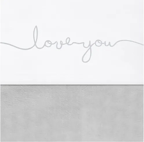 Laken 75x100 cm Love You - Grey - Beddengoed