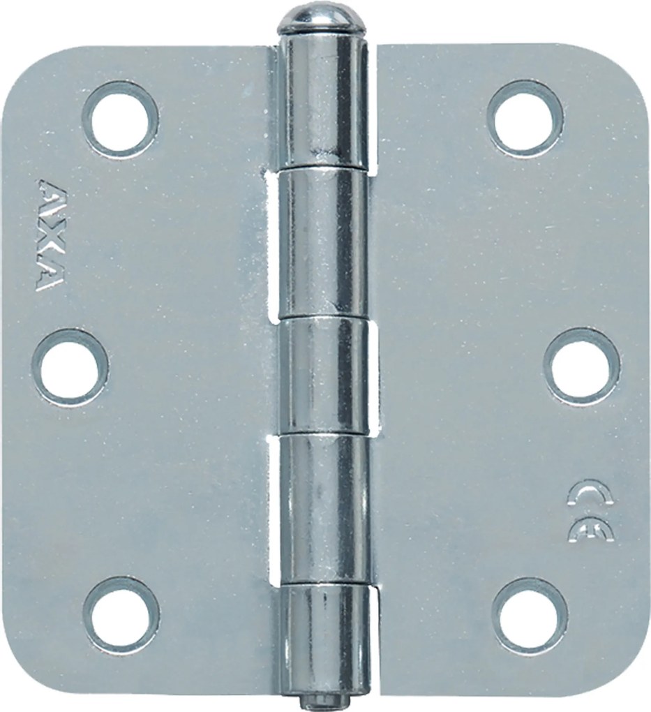 Axa scharnier vierkant model, met ronde hoeken, verzinkt 76 x 76 mm