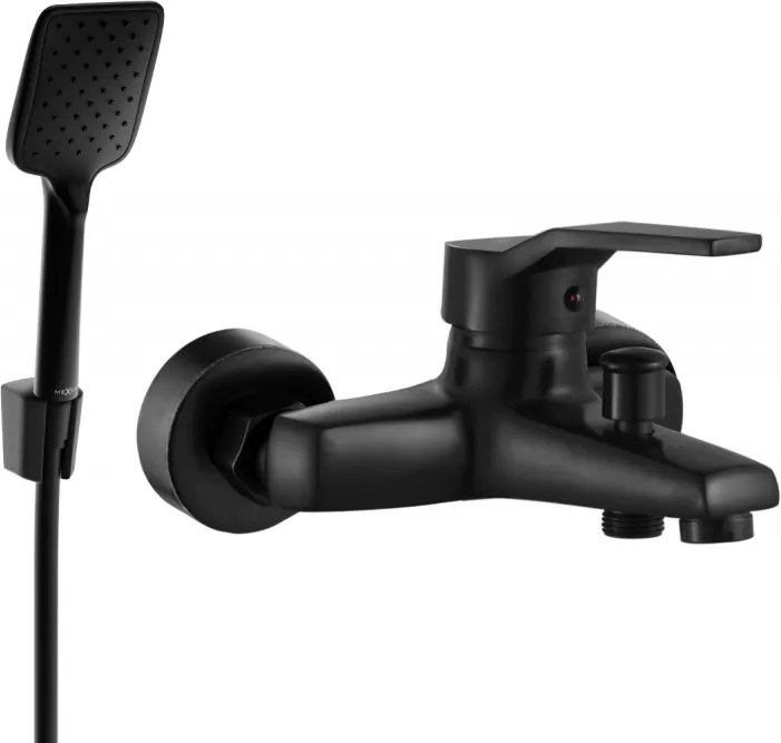 Mexen Caro R62 badkraan met doucheset, zwart - 74663R62-70