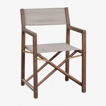 Set Van 2 Inklapbare Regisseursstoelen Van Rondonia Acaciahout Lichtbruin - Sklum
