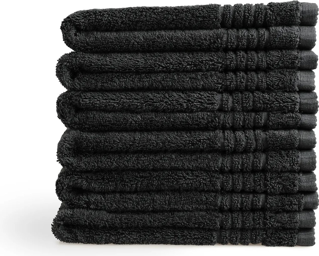 Gastendoek Supreme Collectie - 6 stuks - 30x50 - zwart