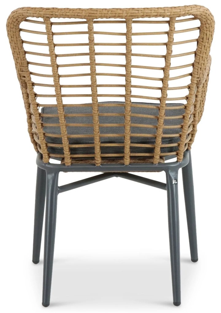 Tuinset Ronde Tuintafel 4 personen 120 cm Aluminium/wicker Taupe  Lifestyle Garden Furniture Toledo/Vienna