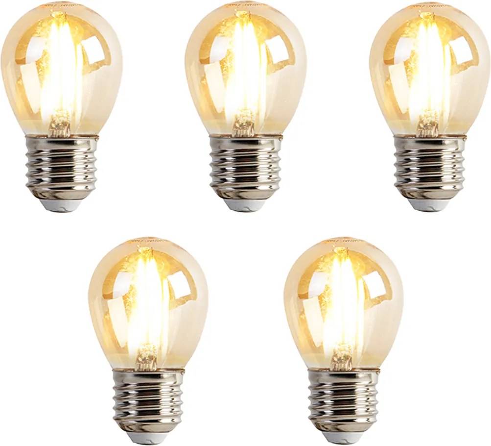 Set van 5 E27 dimbare LED lamp P45 goldline 3,5W 330 lm 2100K