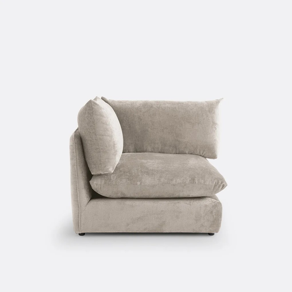 Modulaire hoekzetel, in structuurfluweel, Malo