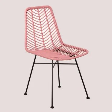 Rotan Tuinstoel Gouda Colors Roze – pioen & Zwart - Sklum