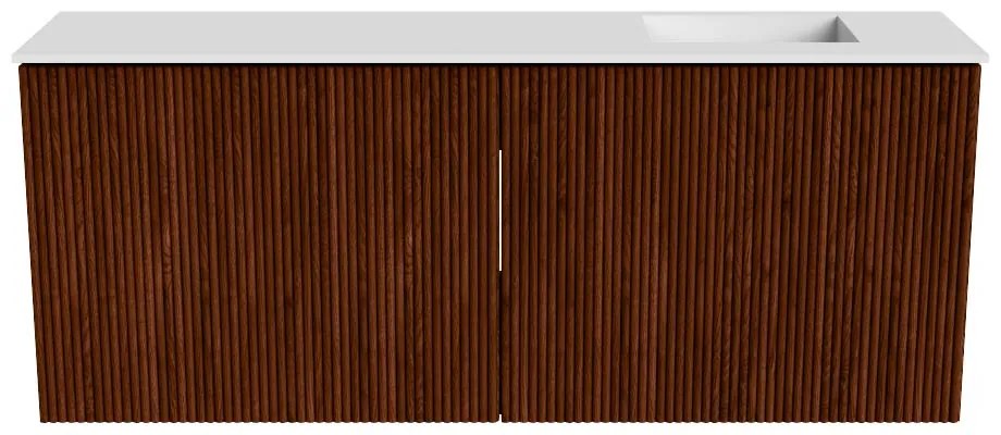Mondiaz Joya 100cm toiletmeubel ruby met wastafel faye rechts zonder kraangat talc
