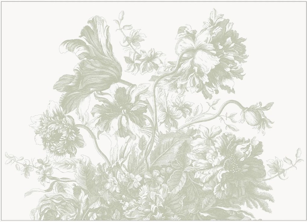 Behang Engraved Flowes