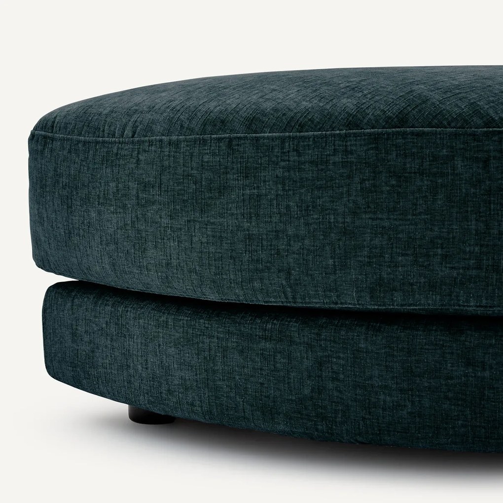 Modulaire voetensteun in chenille fluweel, TIBERIO