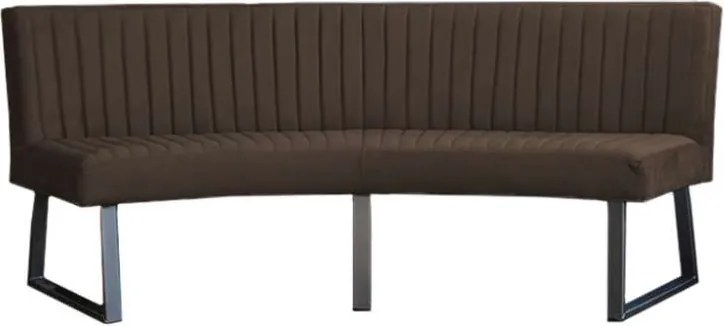 Eetkamerbank - Hengelo - stof Element antraciet 02 - geschikt voor ovale tafel 200 cm