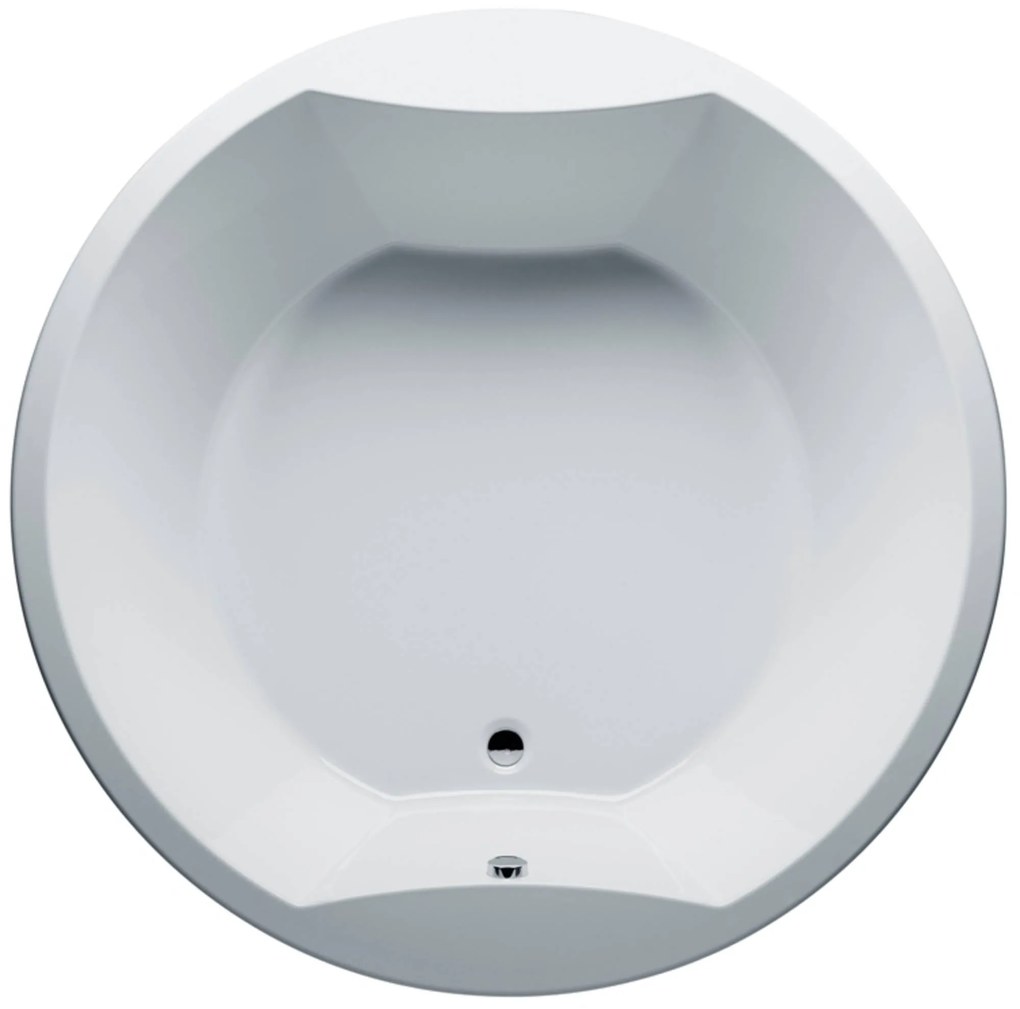 Riho Colorado rond inbouwbad 4-persoons 180cm glans wit acryl