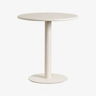 Ronde Metalen Keukentafel Ø70 Cm Mizzi Tapioca Beige - Sklum