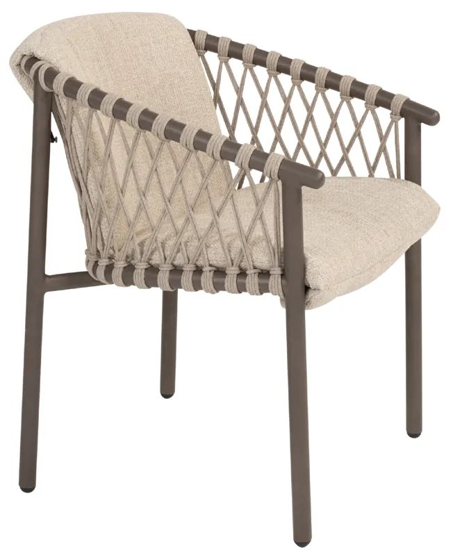 4 Seasons Outdoor Allora dining chair terre  Tuinstoel    bruin weerbestendig