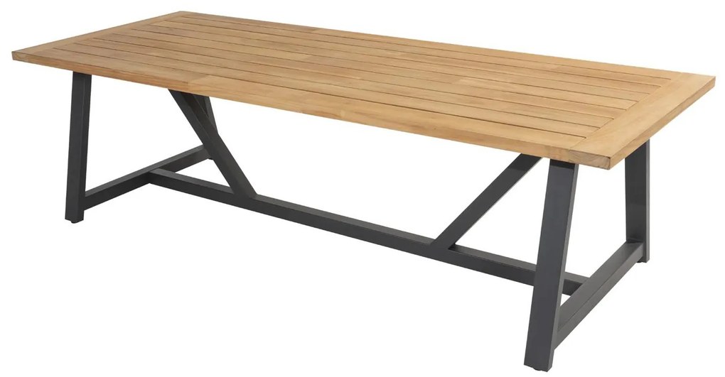 Taste by 4 Seasons Noah RVS tuintafel met teak blad 260 x 100 cm SALE  Tuintafel    houtkleur weerbestendig