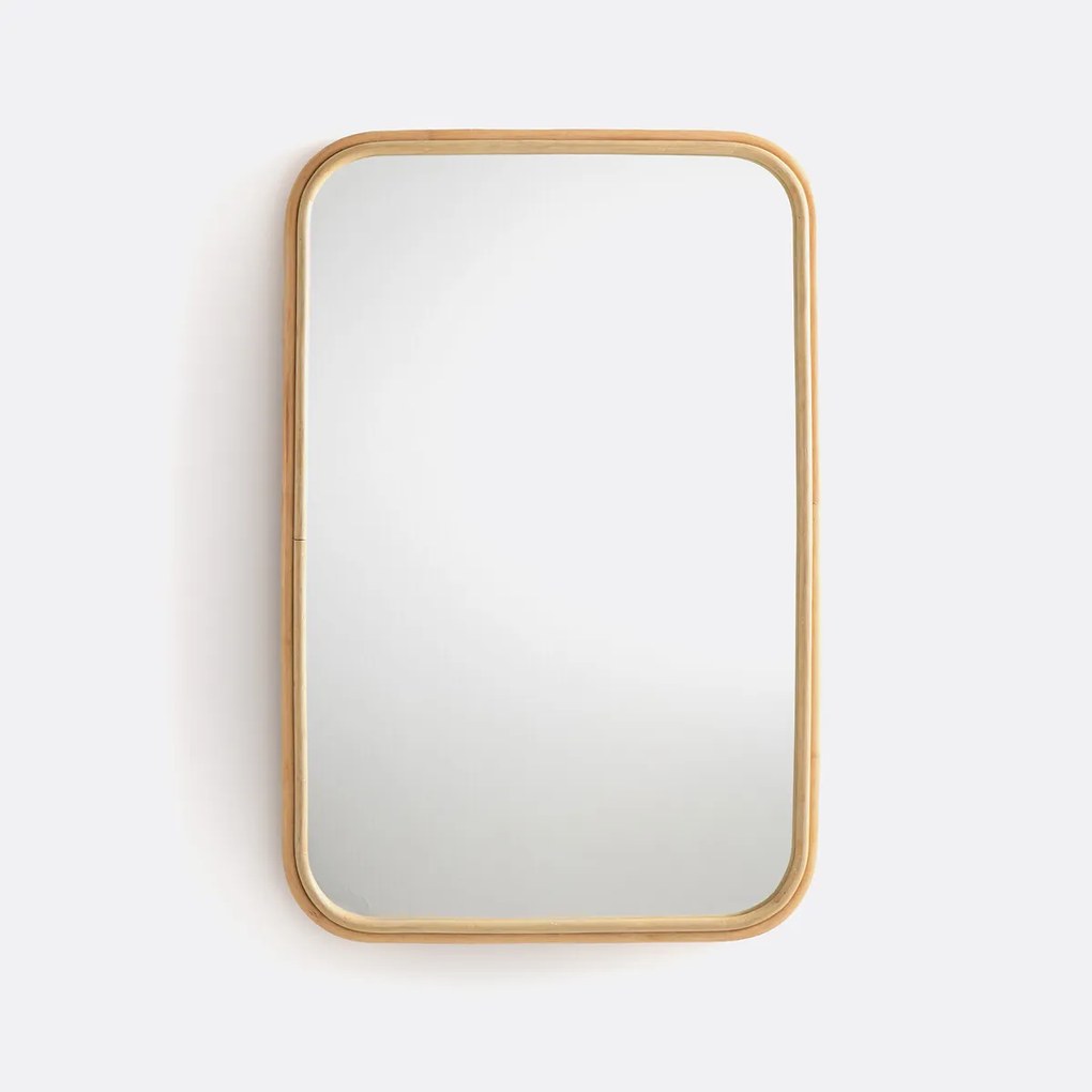 Rechthoekige spiegel in rotan 60x90 cm, Nogu