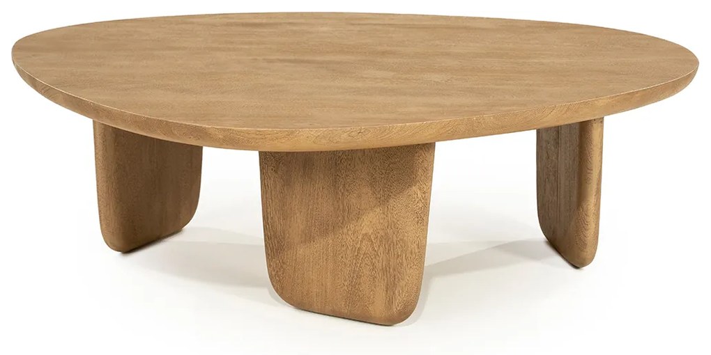 Lage 3-poot Salontafel Eiken - 100 X 85cm.