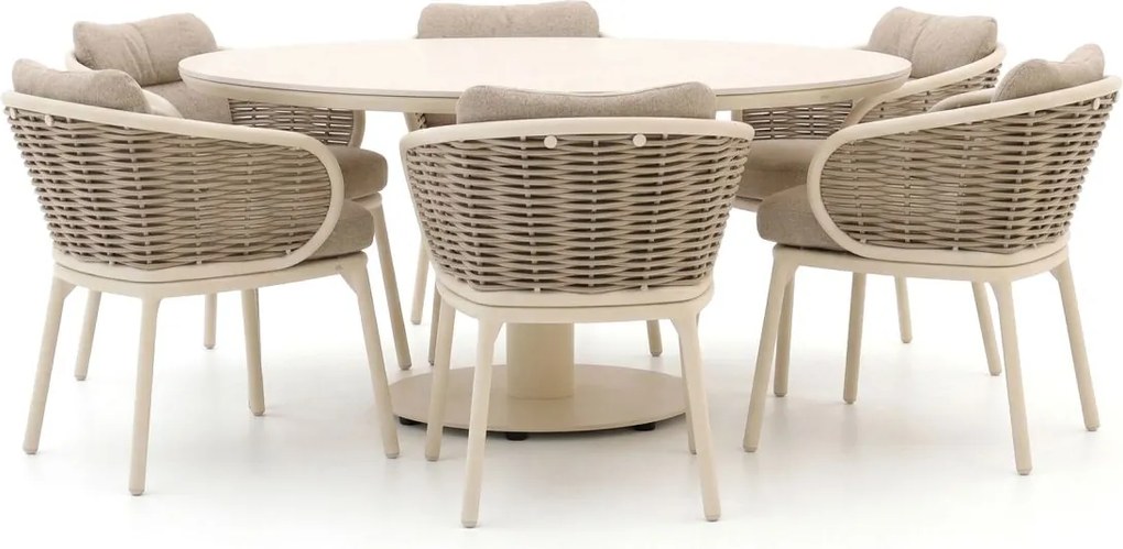 Diningset Apple Bee | 6 personen | Tuinset sintered stone | 7-delig | Kees Smit Tuinmeubelen
