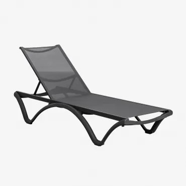 Set Van 2 Xeila Stapelbare Ligstoelen Grijs – Grafiet - Sklum