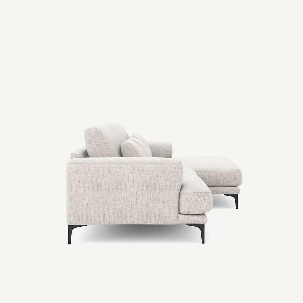 Hoekbank met rechts XL longchair, in Jasper-stof, MARSILE