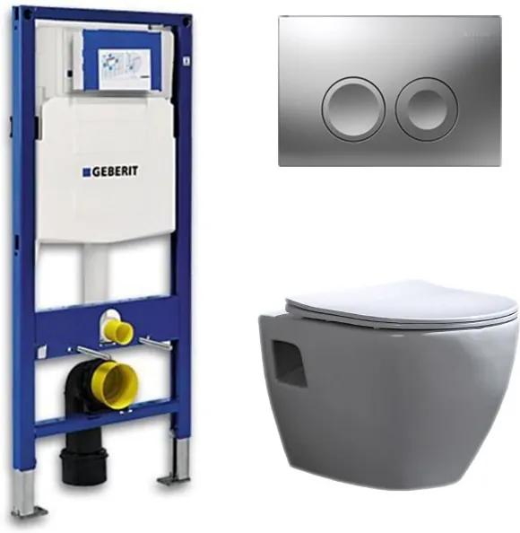 Geberit Up 100 Toiletset - Inbouw WC Hangtoilet Wandcloset - Daley Flatline Geberit Delta 21 Mat Chroom