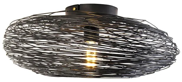 Design plafondlamp zwart ovaal - Sarella