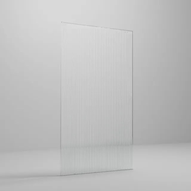 Aqua Vista Losse Glasplaat Fluted Glass 90x200cm R-GS-2120-90-FG