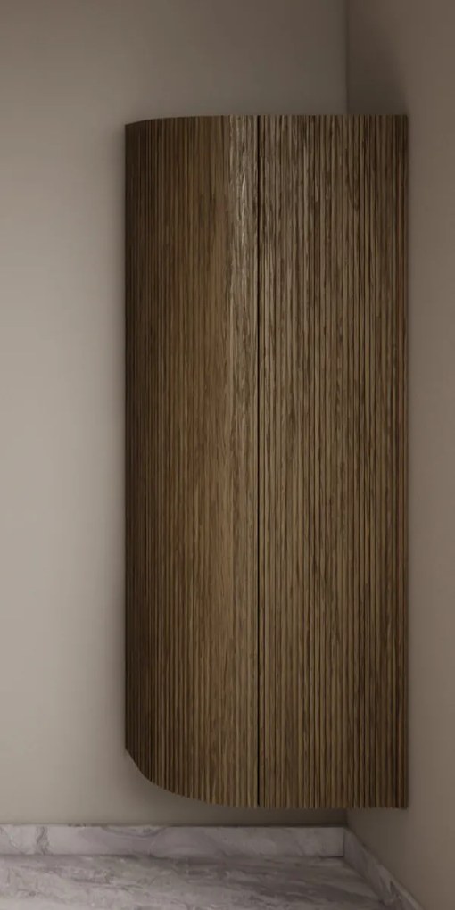 Gliss Design Alluro kolomkast 160cm met ronding links castle brown