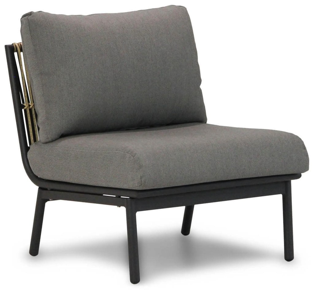 Hoek loungeset 5 personen Aluminium/wicker Taupe Coco Nathan/Ralph