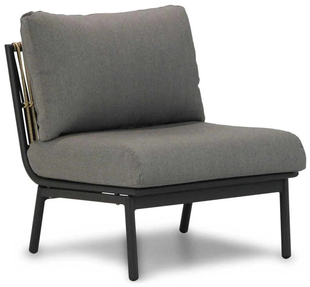 Hoek loungeset 5 personen Aluminium/wicker Taupe Coco Nathan
