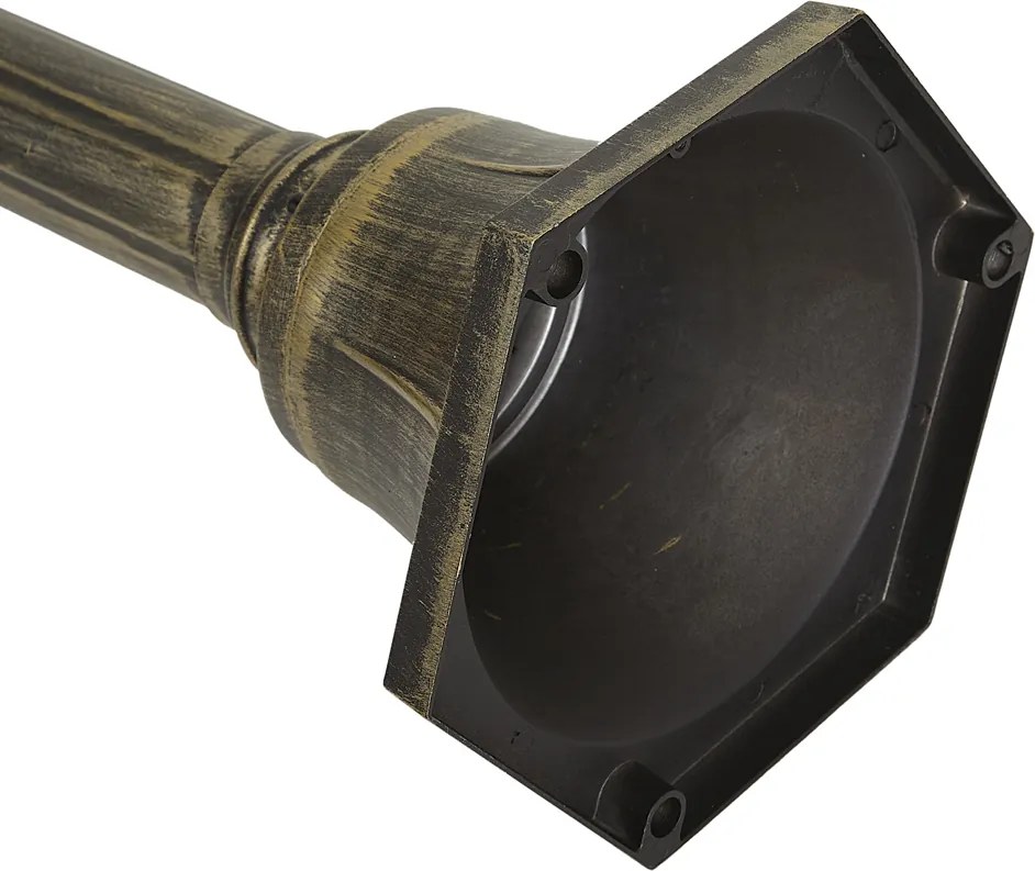 Klassieke buitenlantaarn zwart met antiek goud 200cm 3-lichts IP44 - Daphne