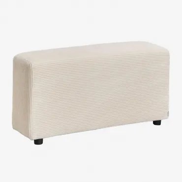 Rechter Lage Armleuning ↑55 Cm Voor Modulaire Bank Bruna Corduroy Linnen Beige - Sklum
