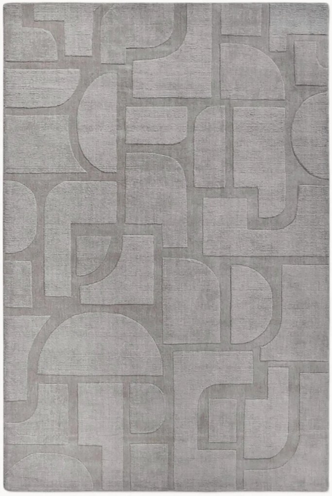 Wollen vloerkleed Alexis met hoog-laag effect