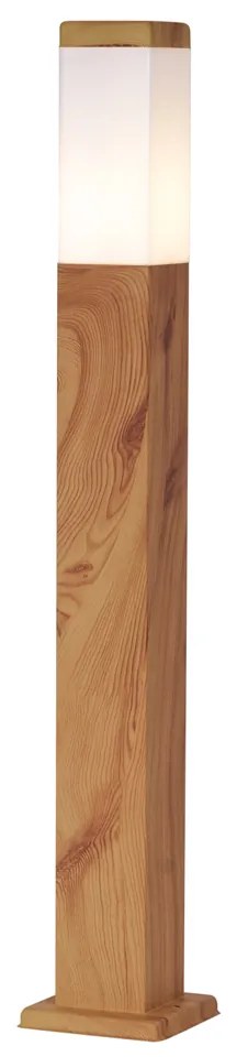 Moderne staande buitenlamp staal met hout print 80cm IP44 - Malois Modern E27 IP44 Buitenverlichting
