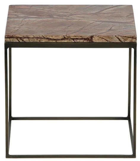 BePureHome Mellow Bijzettafels Marmer Antique Brass - 40 X 40cm.