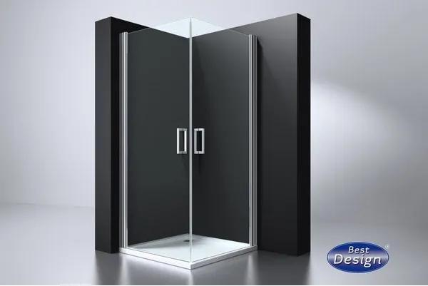 Best Design Erico douchecabine vierkant 100x100x192cm met 2 deuren 6mm veiligheidsglas chroom 3875270