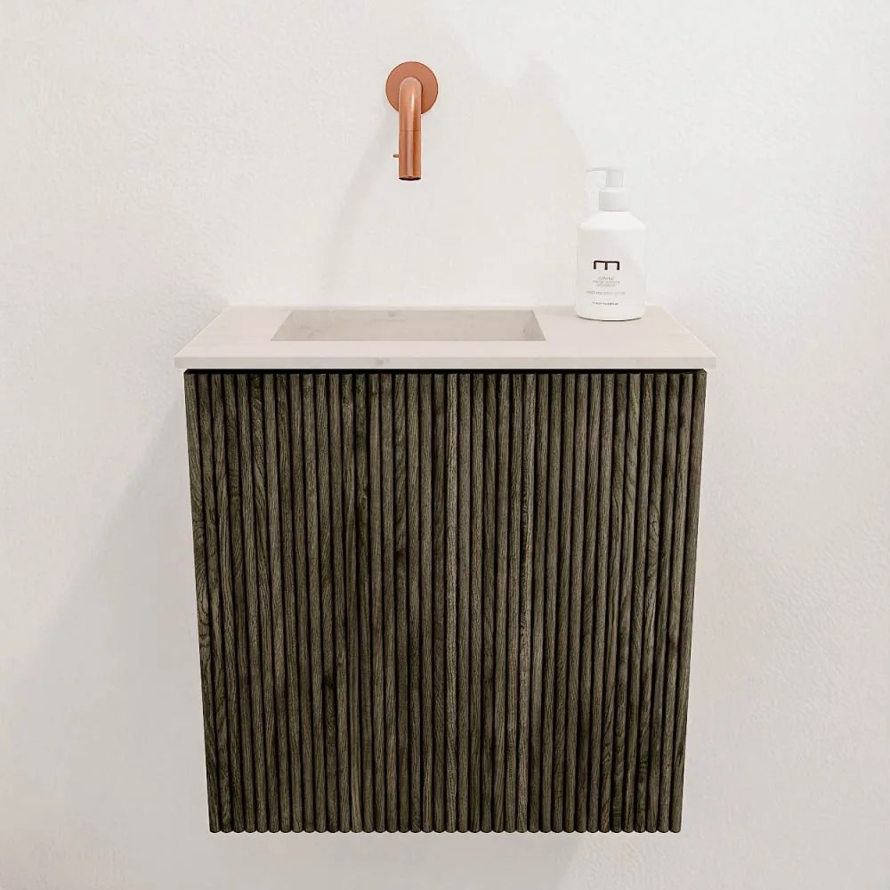 Mondiaz Joya DLux 40cm toiletmeubel shadow met wastafel faye links zonder kraangat meli