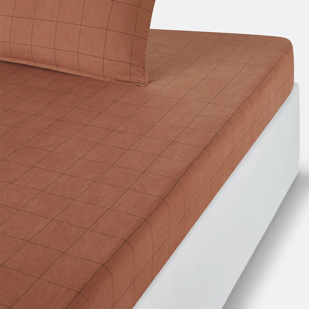 Hoeslaken in gewassen katoen, Monille