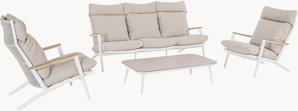 Tuin loungeset Ibisco met kussens, 4-delig