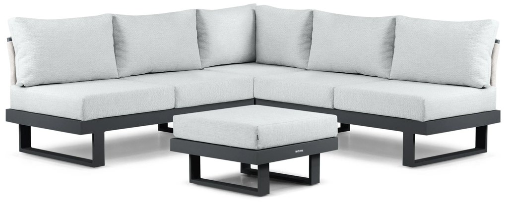 Hoek loungeset 5 personen Aluminium Grijs Lifestyle Garden Furniture Lorenzo